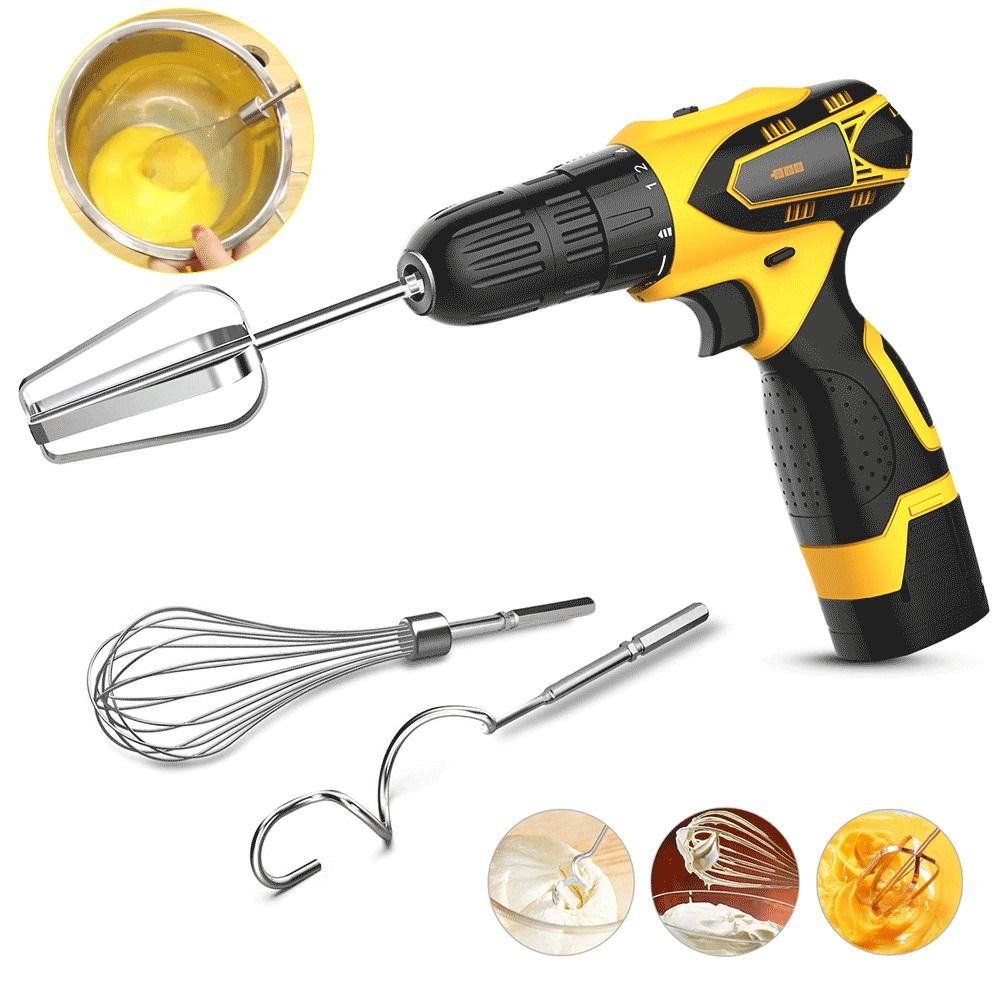 Hand Mixer Electric - Stainless Steel Egg Beater Mixer Replaceable