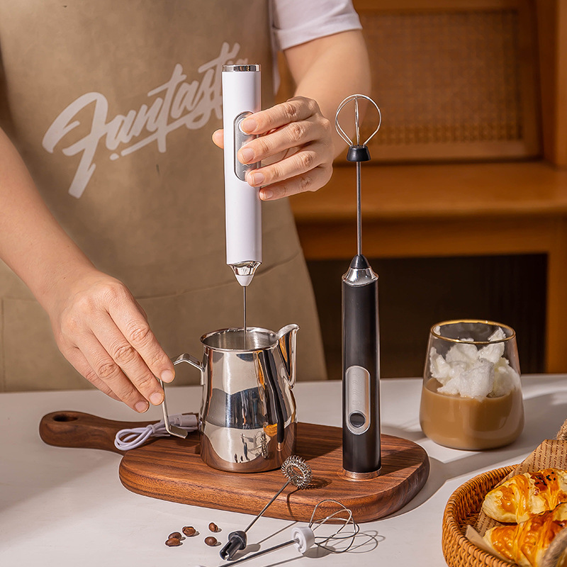 Hand Mixer Electric - Electric Milk Foamer Blender Wireless Coffee
