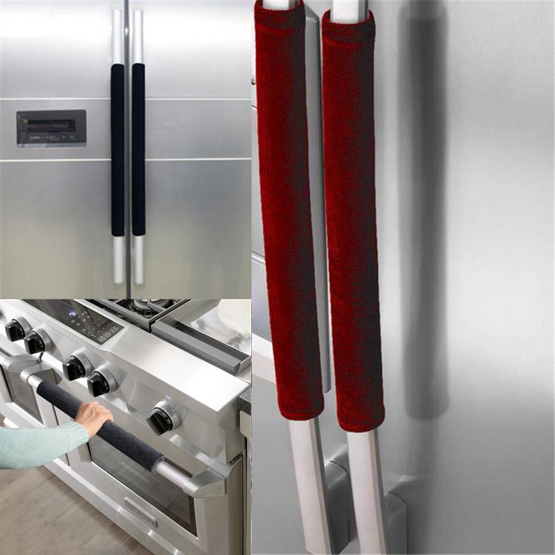 2Pcs/Set Refrigerator Door Han - đánh giá và giá Kitchen Appliances With Red Knobs
