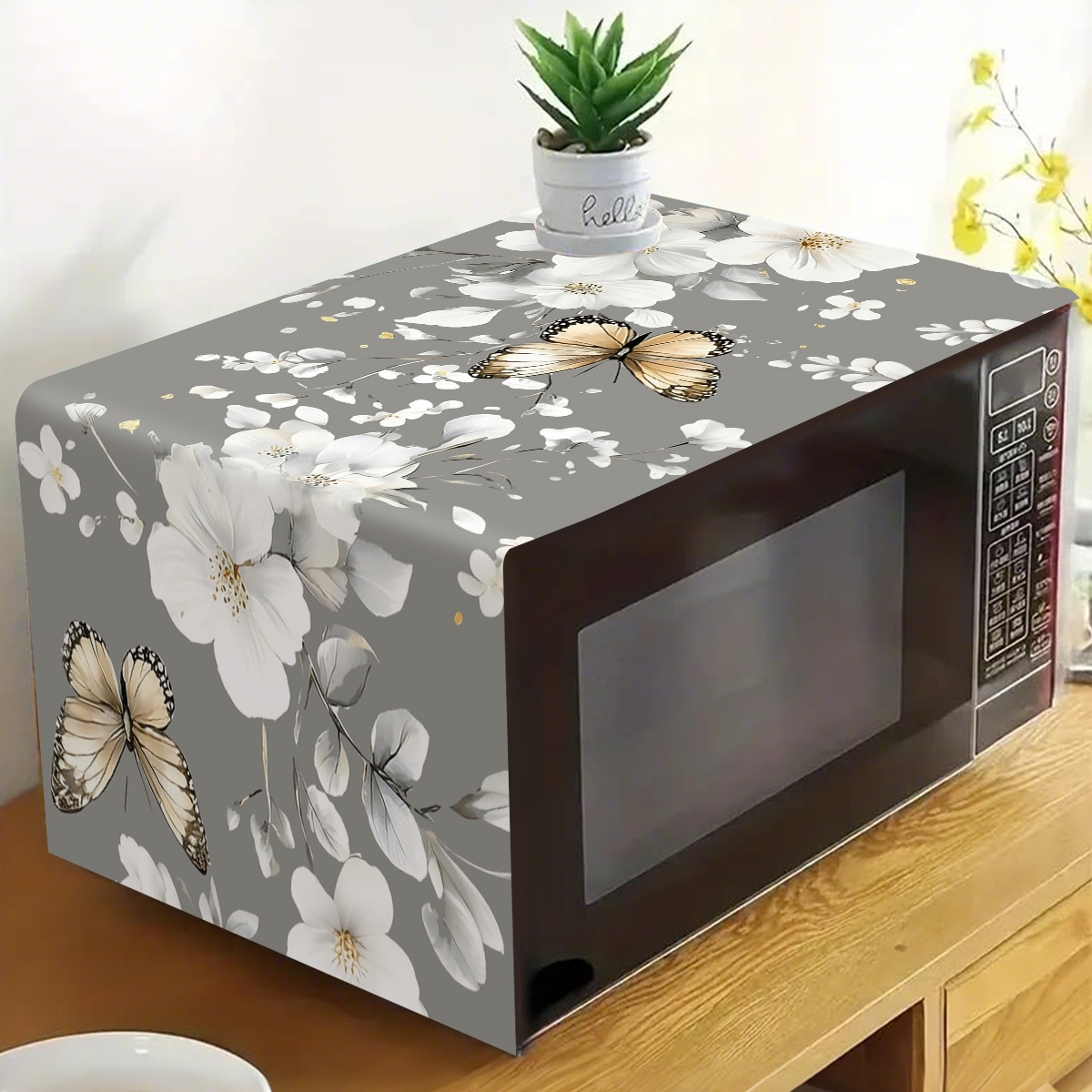 1pc  White Flower Microwave Du - đánh giá và giá Kitchen Appliances White