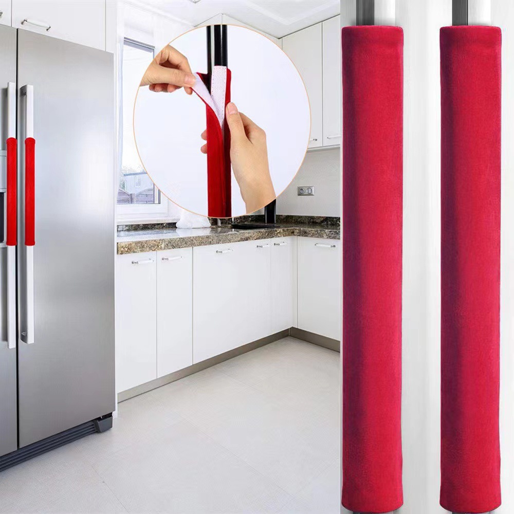 2Pcs/Set Refrigerator Door Han - đánh giá và giá Kitchen Appliances With Red Knobs
