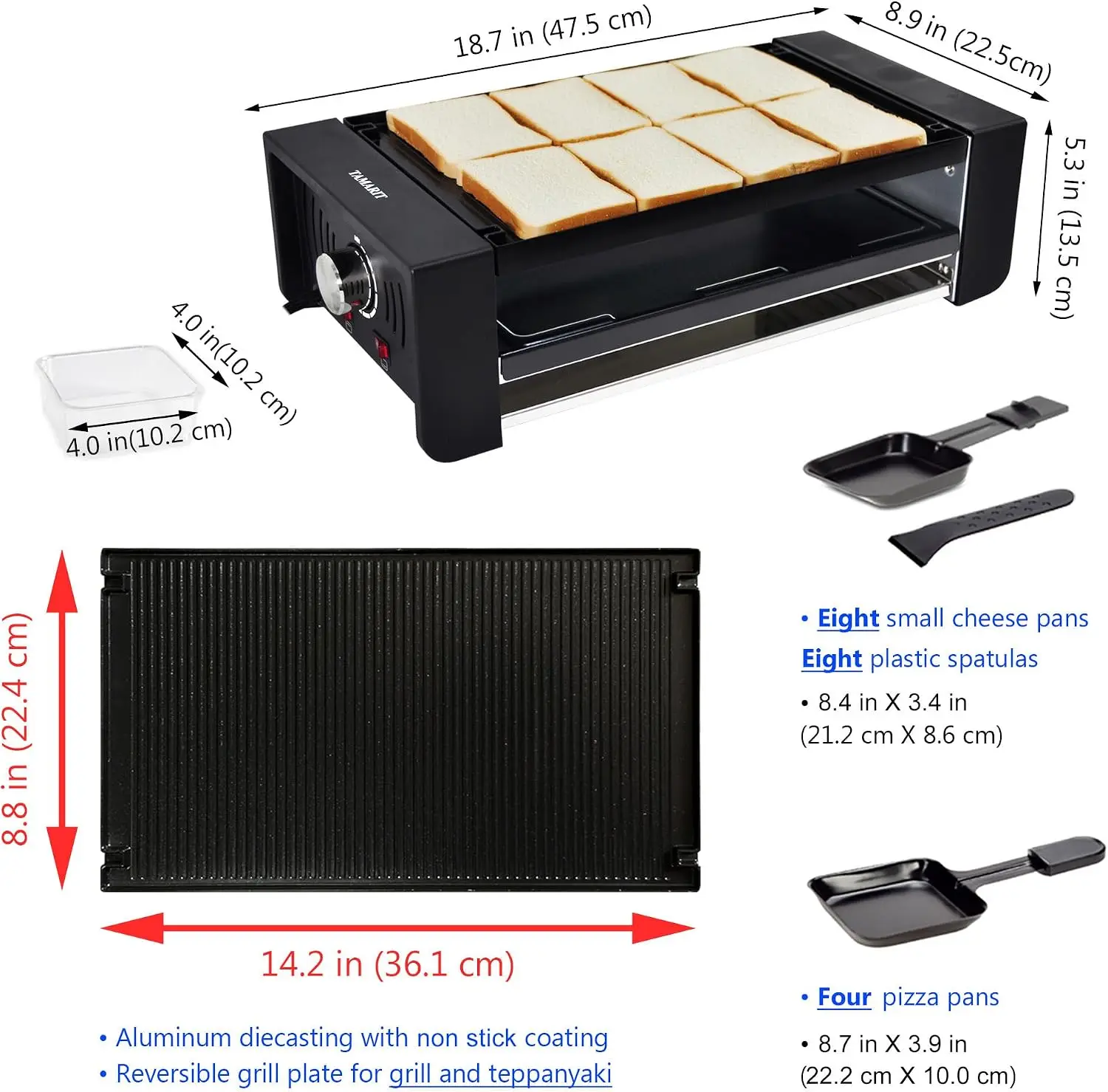 Raclette Party Grill Portable  - đánh giá và giá Raclette Grill Table