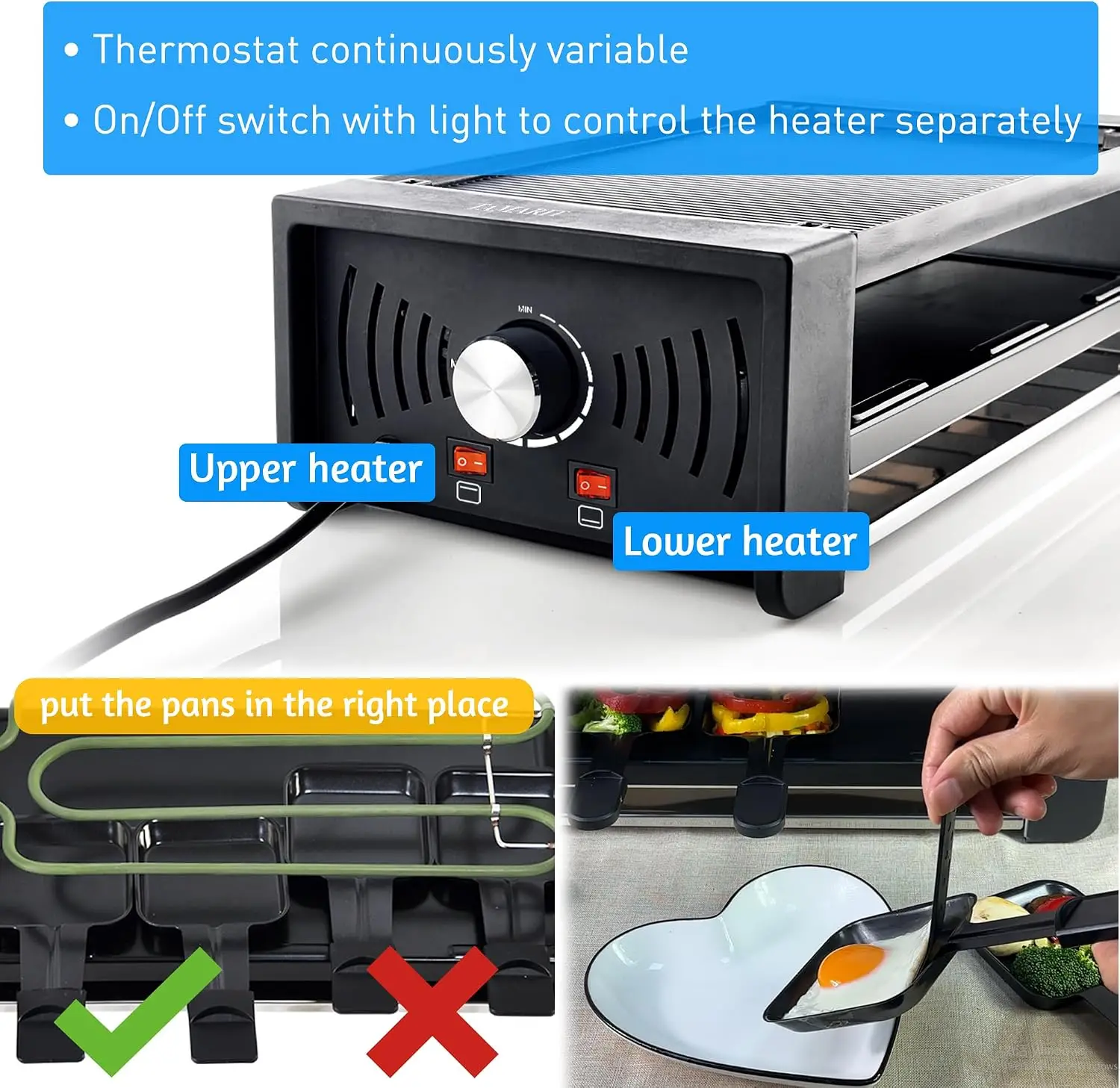 Raclette Party Grill Portable  - đánh giá và giá Raclette Grill Table